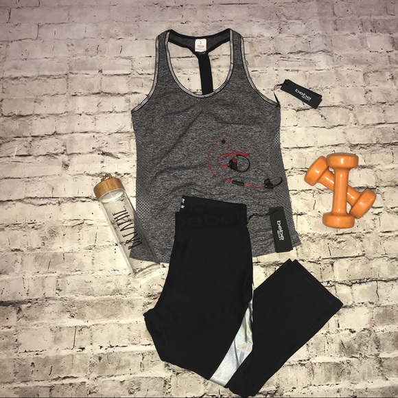 Bebe Seamless Tank with Metallic Trim - Picture 2 of 6